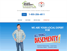 Tablet Screenshot of islandbasementsystems.com